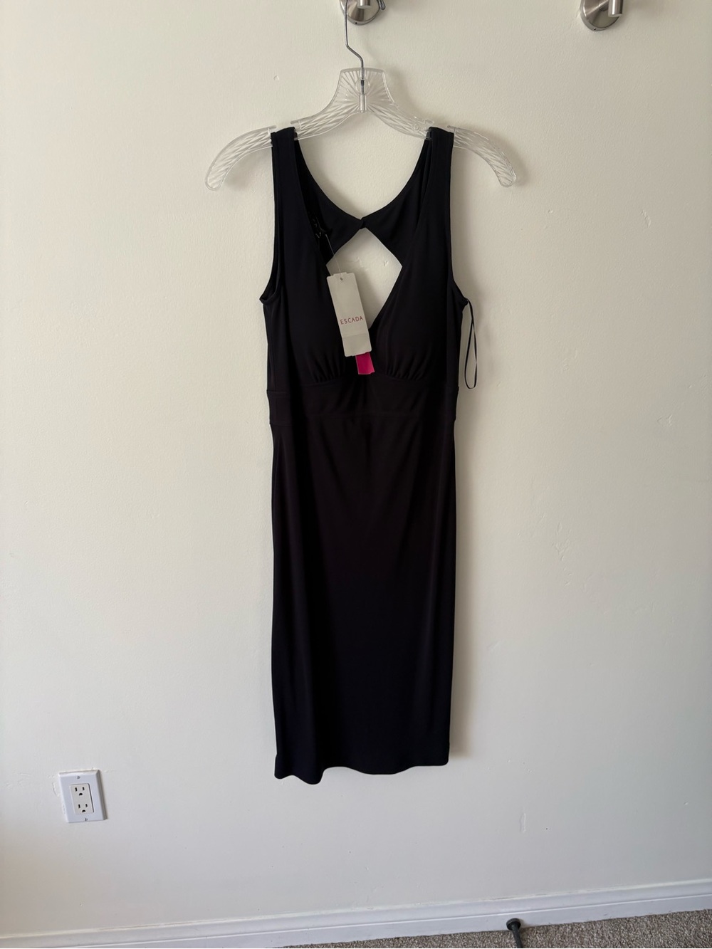 Escada Black One-Shoulder Sheath Dress